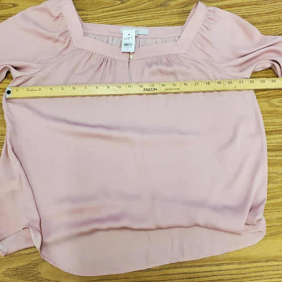 LOFT Blush Pink Long Sleeve Blouse - Picture 7 of 8
